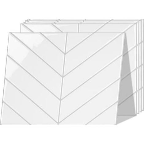 Carreaux adhésifs, épaisseur 2,5 mm, motif chevron, étanches, pour cuisine et salle de bain, 32 x 25 cm, lot de 5. (1/5)