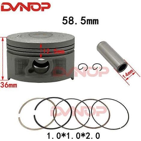 Segment de piston de moto JIANSHE JS150-7A F51 145 58,5 mm, axe de 14 mm (piston et segment)