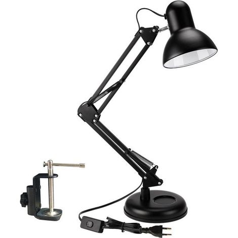 Lampe de Bureau Architecte Rglable avec Clip - Lecture Domicile - Noir LAMPE A POSER (1/4)