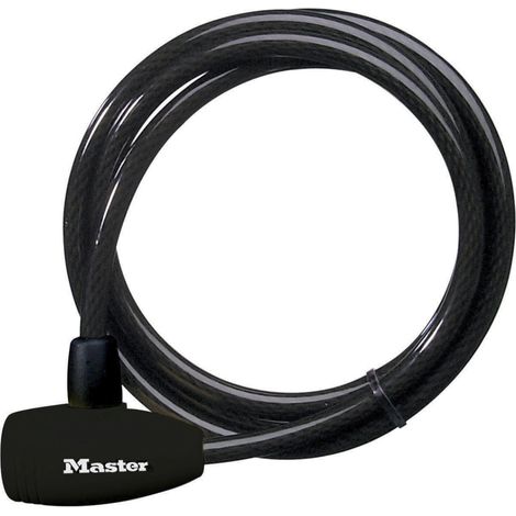 Master Lock 8154EURD cable antirrobo para bicicleta negro 1,80 m