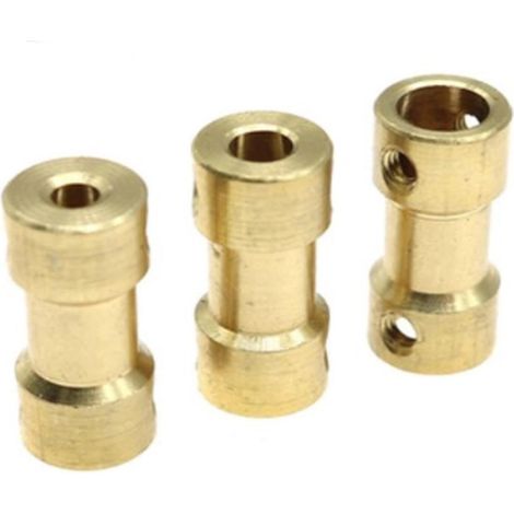 5 pièces Accouplement d'arbre moteur en laiton 2 mm/2,3 mm/3 mm/3,17 mm/4 mm/5 mm/6 mm Connexion -