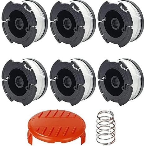 A6481 A6485 Black & Decker Freischneider-Spulen – Set bestehend aus 6 Spulen, 1 Abdeckung und 1 Feder (1/5)