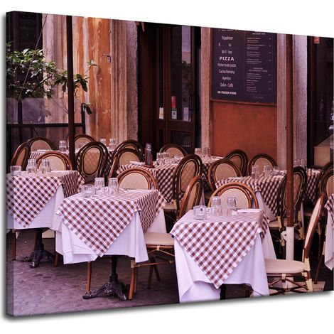 Leinwanddruck Restaurant Café 100x80 cm