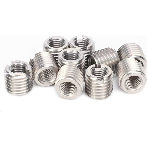 Lot de 10 inserts filetés mâles et femelles réducteurs pour écrous, outil de réparation, visserie en acier inoxydable (1/5)