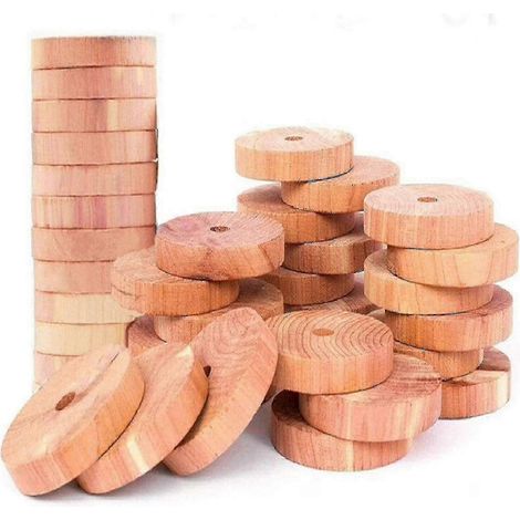 Blocs de cèdre anti-mites, 50 pièces - protection naturelle 100 % des vêtements (1/5)
