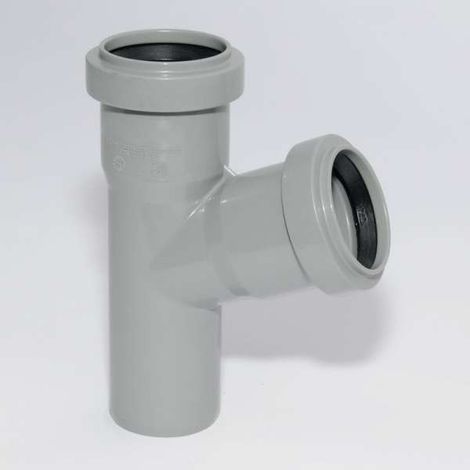 HT Abzweig mit Muffe und Gummidichtungen HT-Rohr DN 40/40 67° HTEA