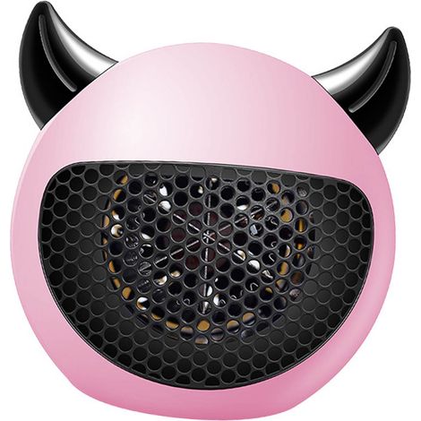 Mini chauffage de bureau pour la maison et le bureau, chauffe-mains, chauffe-pieds et chauffage soufflant Little Devil, rose, norme nationale 220 V (1/5)