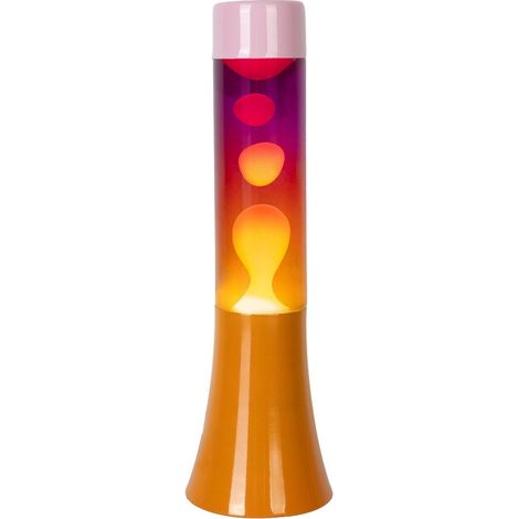 Mini Lampada Lava Arancione e Rosa Sfumato Fisura