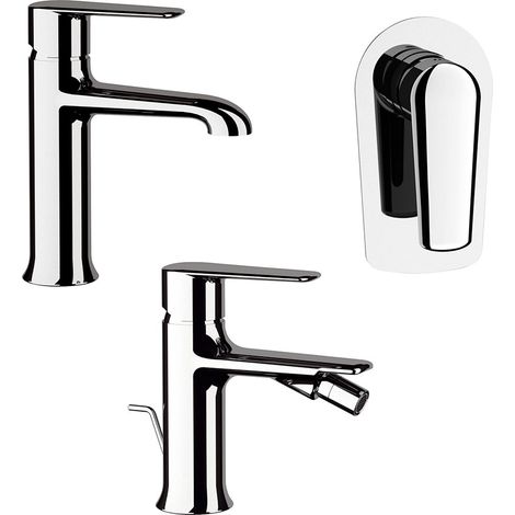 Set miscelatori doccia lavabo e bidet in ottone cromato linea Armonia (1/5)