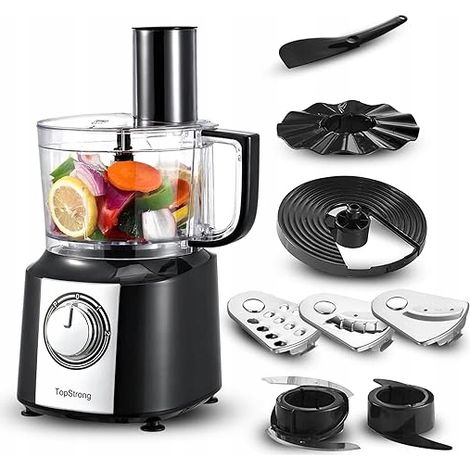 TopStrong FP201A 800 W schwarzer Zerkleinerer mit variabler Drehzahlregelung