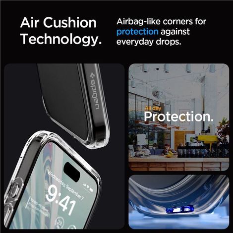 Spigen Crystal Hybrid Hülle für iPhone 15 Pro Max – Transparent (1/5)