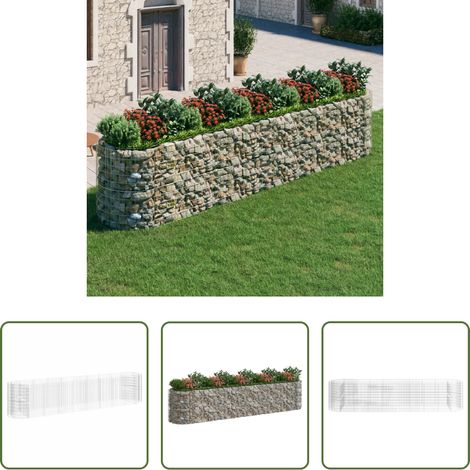 Blumenbeet - Gabionen-Hochbeet Verzinktes Eisen 500x100x100 cm (1/5)