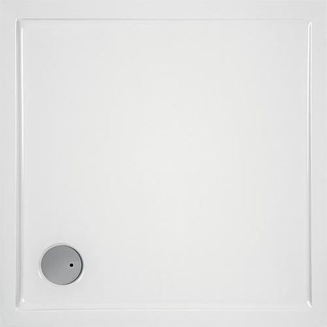 Receveur EVREN rectangulaire acrylique 800x800x55 mm pour bonde de 90 mm (1/2)