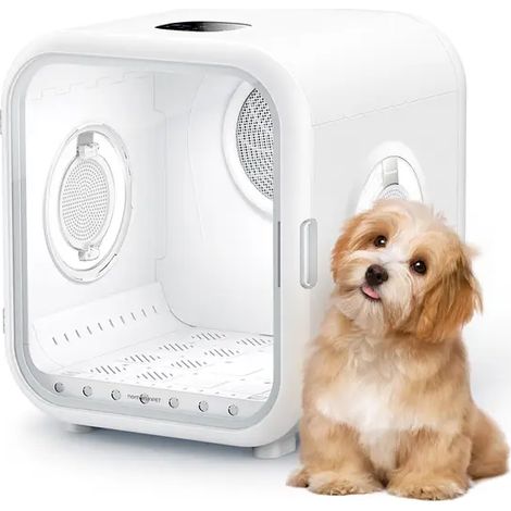 Homerunpet Drybo Plus Séchoir automatique pour chiens et chats, capacité 62 L, 437 x 467 x 486 mm, température, niveau de chaleur, débit d’air et durée de séchage personnalisables, double mode, adapté (1/5)