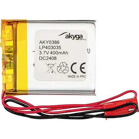 Akyga LP403035 Akkupack x Spezial-Akku  LiPo 3.7 V 400 mAh
