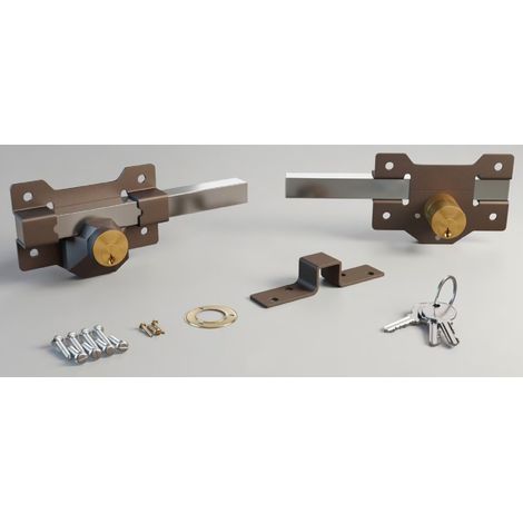 Serrure CAYS A1 Peinte avec Clé Intérieure et Extérieure 70 mm
