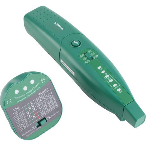 Testeur de prise avec lampe de poche, détecteur de fusible de disjoncteur, testeur de prise d'avertissement de batterie faible, pour la reconstruction du réseau électrique et (MS5902TD EU PLUG) (1/5)