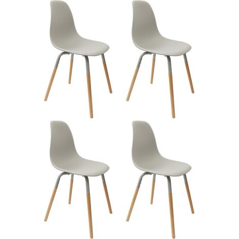 Lot de 4 Chaises Scandinaves "Phénix" 81cm Gris (1/5)