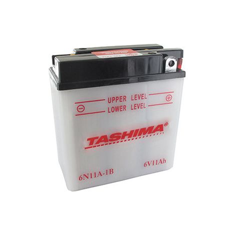 Batteria al Piombo Tashima 6V, 11A. L: 122, L: 62, H: 131mm, + a Destra Per Scooter Moto. (consegnata Senza Acido). - Batteria da Inserire