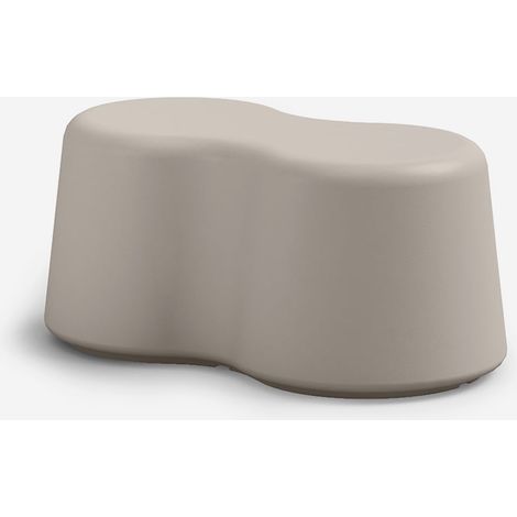 Gartenbank 2-Sitzer aus robustem Polyethylen Peanut Design - Beige (1/4)