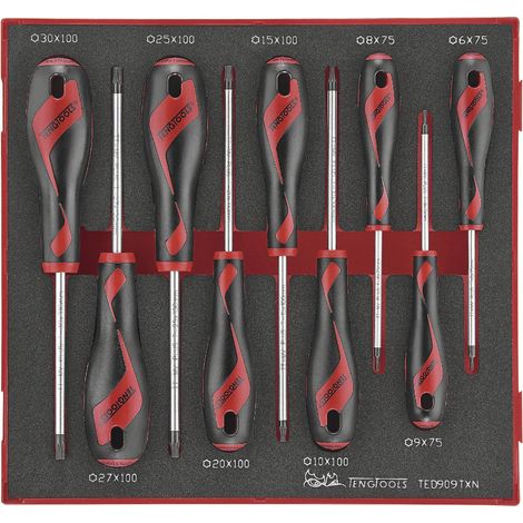Jeu de tournevis Tx Foam2 tray 9 pièces Teng Tools TED909TXN (1/2)