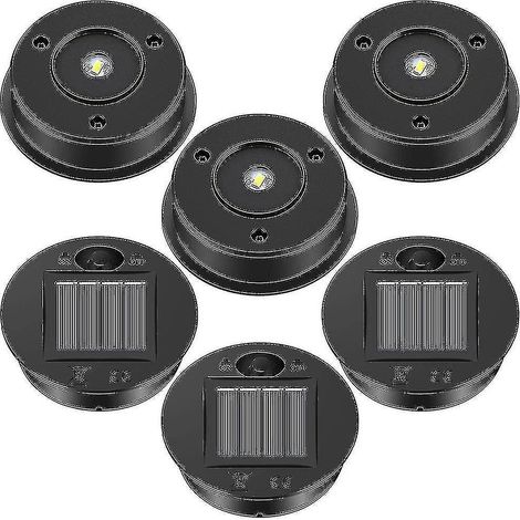 Lot de 6 lampes solaires de rechange pour lanternes solaires (7 pièces détachées), couvercle de lanterne à panneau solaire LED pour extérieur (1/5)
