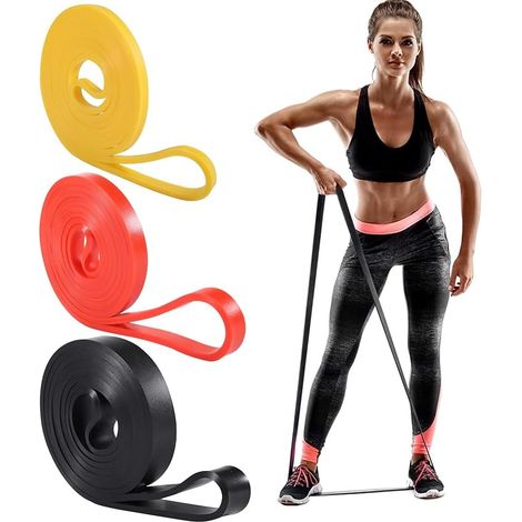 3 Pcs Bande Elastique Musculation, 3 Tailles Élastique Musculation Elastique Sport Bandes Fitness, Bande de Resistance Traction pour Entraînement de Résistance Powerlifting Fitness Musculation (1/5)