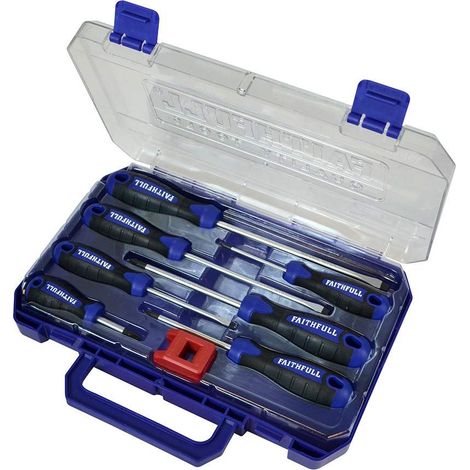 FAITHFULL Soft Grip Screwdriver Set, 8 Piece Sl/Ph/Pz (1/5)