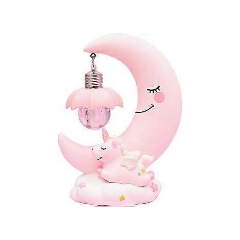 Veilleuse Licorne Lune, Veilleuse LED Dessin Animé pour Chambre d'Enfants Décoration pour Chambre d'Enfants