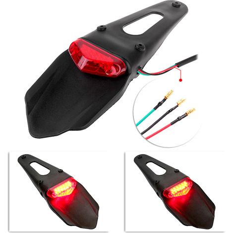 Motorrad-Rücklicht, Universal-Kotflügel, Blinker, ATV, Dirtbike, LED-Lampe (1/5)