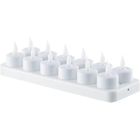 12 LED-Dekorationslichter, flammenlose LED-Lichterketten, warmes Licht für Partys