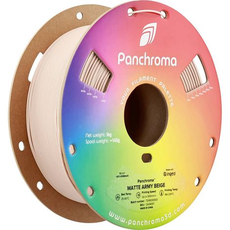 Polymaker CA04007 Panchroma™ Matte Filament PLA mat, faible teneur en plastique 1.75 mm 1000 g Army Beige 1 pc(s)