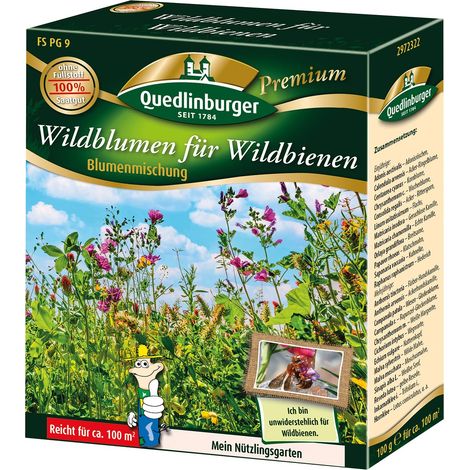Quedlinburger FS Wildblumen für Wildbienen ohne Gräser - Blumensamen (1/2)