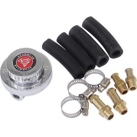 Régulateur de pression de carburant réglable manuellement, pour carburateur, 1-5 Psi, avec pinces, polyvalent et pratique (1/5)