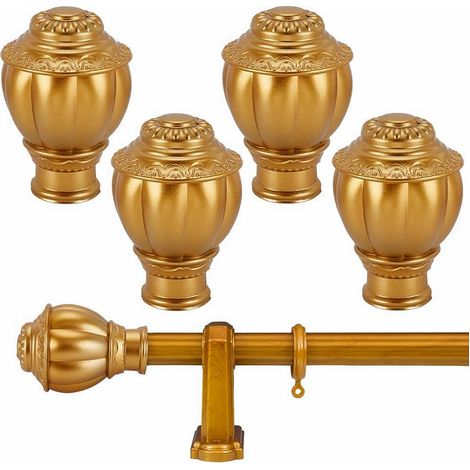 embout décoratif de tringle à rideaux de style européen, accessoire pour colonne romaine, cache-joint en plastique à deux extrémités (1/5)