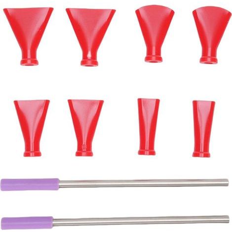 Bulles de Paille en Acier Inoxydable Réglemente les Outils D'art Fluide avec Buses pour la Peinture Acrylique à Couler la Floraison et les Techniques de coulé Néerlandais (rouge) (1/5)