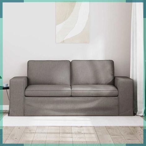 42024394 Canapé Taupe 182 x 80 x 82 cm tissu (1/5)