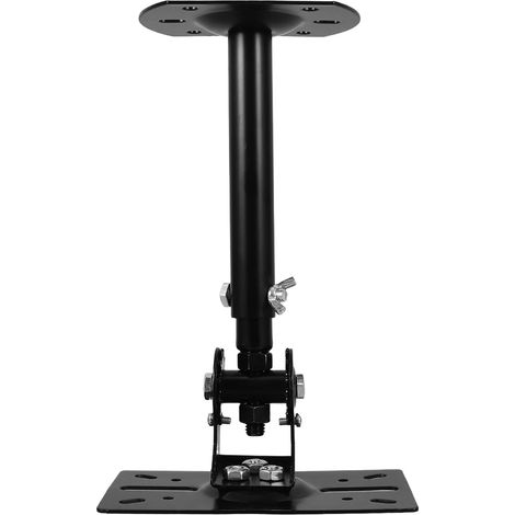 Support D'enceinte Robuste en Fer Noir Fixation Murale et Plafond Réglable, Support Pratique pour Haut-parleurs, pour Diverses Installations Audio (1/5)