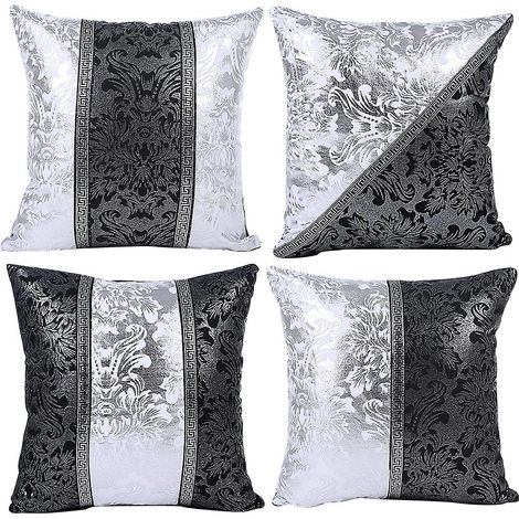 Housse de coussin d'hiver chaude et simple imprimée pour canapé, décoration Art Déco (1/4)