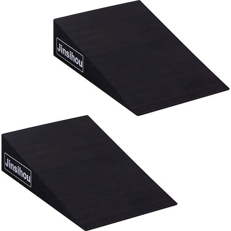 Wedge Squat - Planche Inclinée Antidérapante en Mousse EVA - Pour Étirements Mollets Chevilles Genoux - Entraînement Fitness Yoga Pilates Rééducation - 2 Pièces