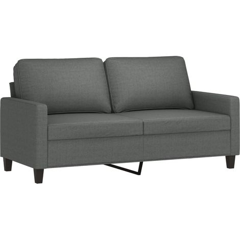 Canapé à 2 places,Sofa pour Salon,Banquette Gris foncé 140 cm Tissu CFW861641 (1/5)