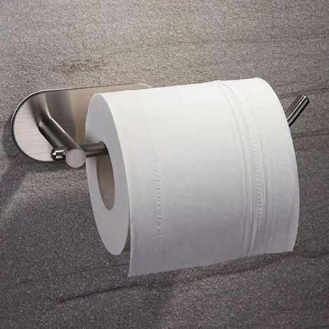 Porte-Serviettes - Acier Inoxydable Brossé - Sans Perçage - Pour Salle De Bain Et Cuisine - 1 Pièce (1/4)