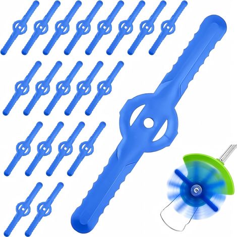 100 Lames Plastique, 14cm, Dents Ondulées, Polyéthylène Haute Densité, Pour Tondeuse Bordure, Jardin Parc Ferme (1/5)