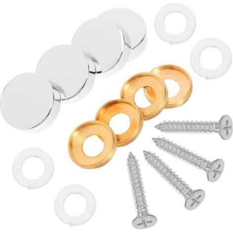 24 set di viti decorative con coprivite per fissaggio specchi, cappucci in rame per mobili e pannelli pubblicitari, viti autofilettanti per specchi, armadi e vetro piano -Crezuo