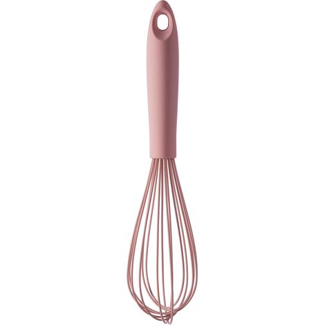 Interiors By Premier Light Pink Silicone Whisk,Non-Stick Kitchen Whisk,BPA-Free Balloon Whisk With Soft Grip Handle,Baking Whisk
