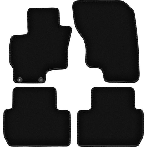 Alfombrillas de terciopelo negro BASIC para Mitsubishi Outlander III PHEV SUV (2012-)