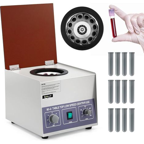 Centrifugeuse Laboratoire Électrique Médicale 12x20ml 4000rpm avec Minuterie 0-120 Mins Vitesse Réglable 220v (1/5)
