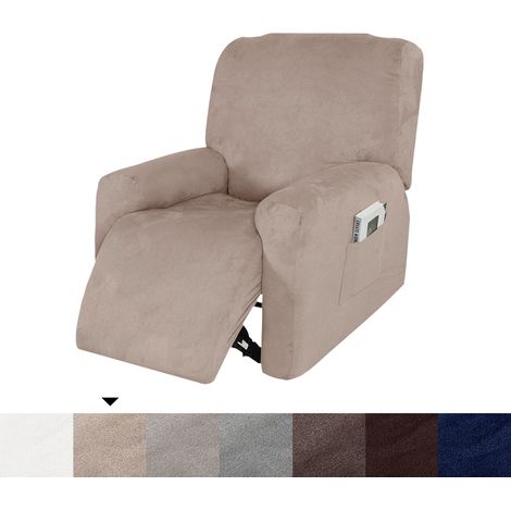 Housse de Protection pour Chaise Relax - Ensemble 4 Pièces - Élastique et Imperméable avec Poches (1/5)
