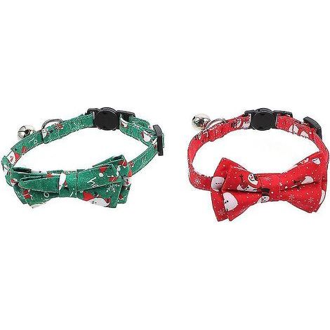 Set mit 2 Weihnachts-Katzenhalsbändern (1/3)