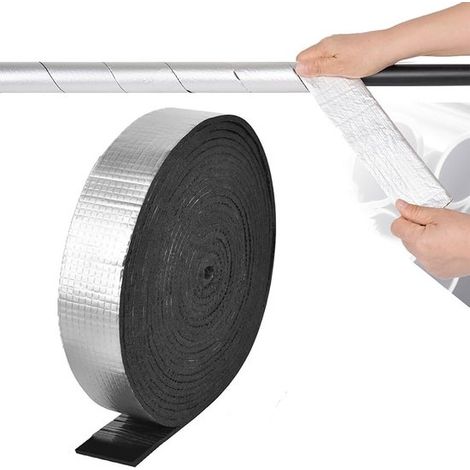 Nastro isolante in schiuma 5 cm × 10 m × 5 mm Autoadesivo Isolamento acustico Nastro isolante Isolamento per tubi per avvolgimento Pellicola isolante per riscaldamento (1/5)